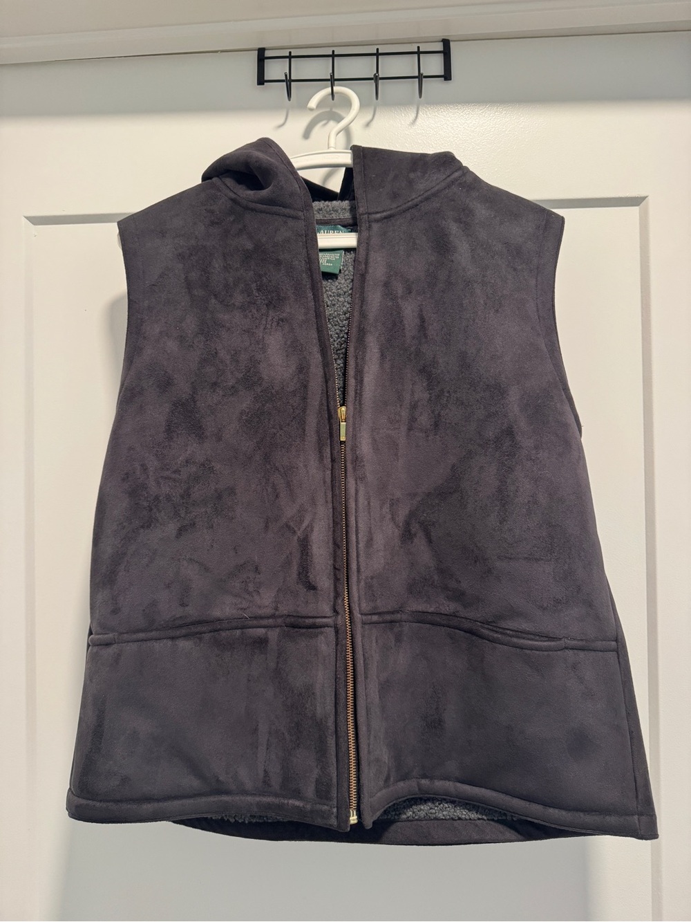 Lauren Ralph Lauren Sherpa Fleece Full Zip Jacket Gray Size L